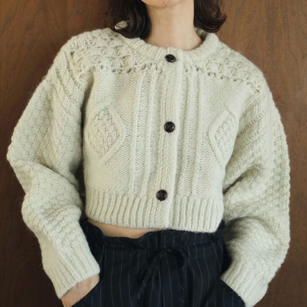 anuke アンヌーク Cable Knit Cardigan