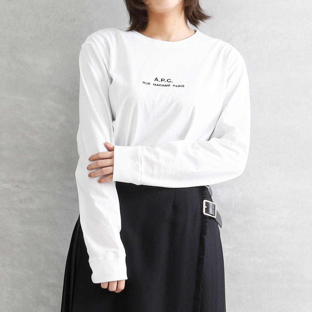 A.P.C. アーペーセー L/T T-SHIRT RUE MADAME PARIS