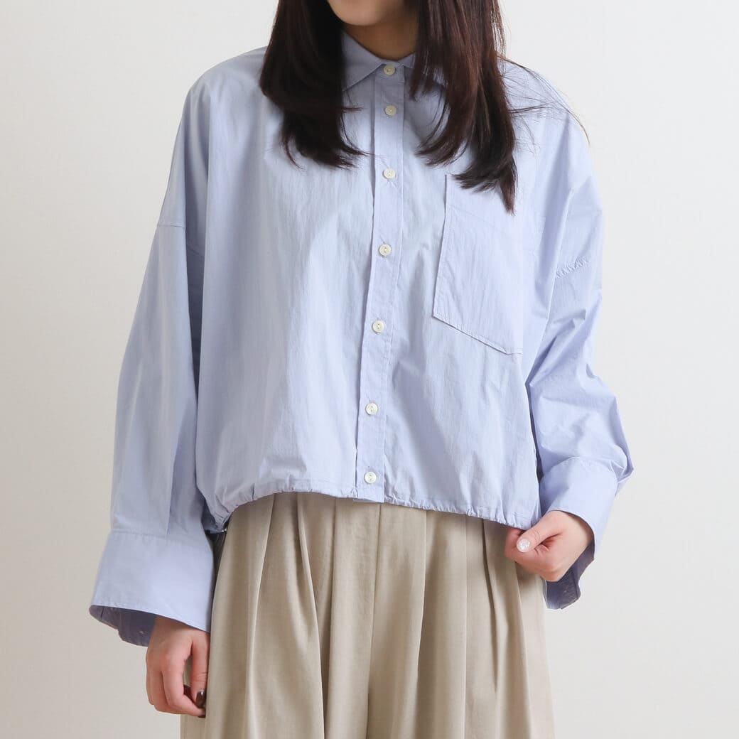 BORNFREE ORIGINALS ボーンフリー オリジナル ショート丈 ワイド ドロスト シャツ