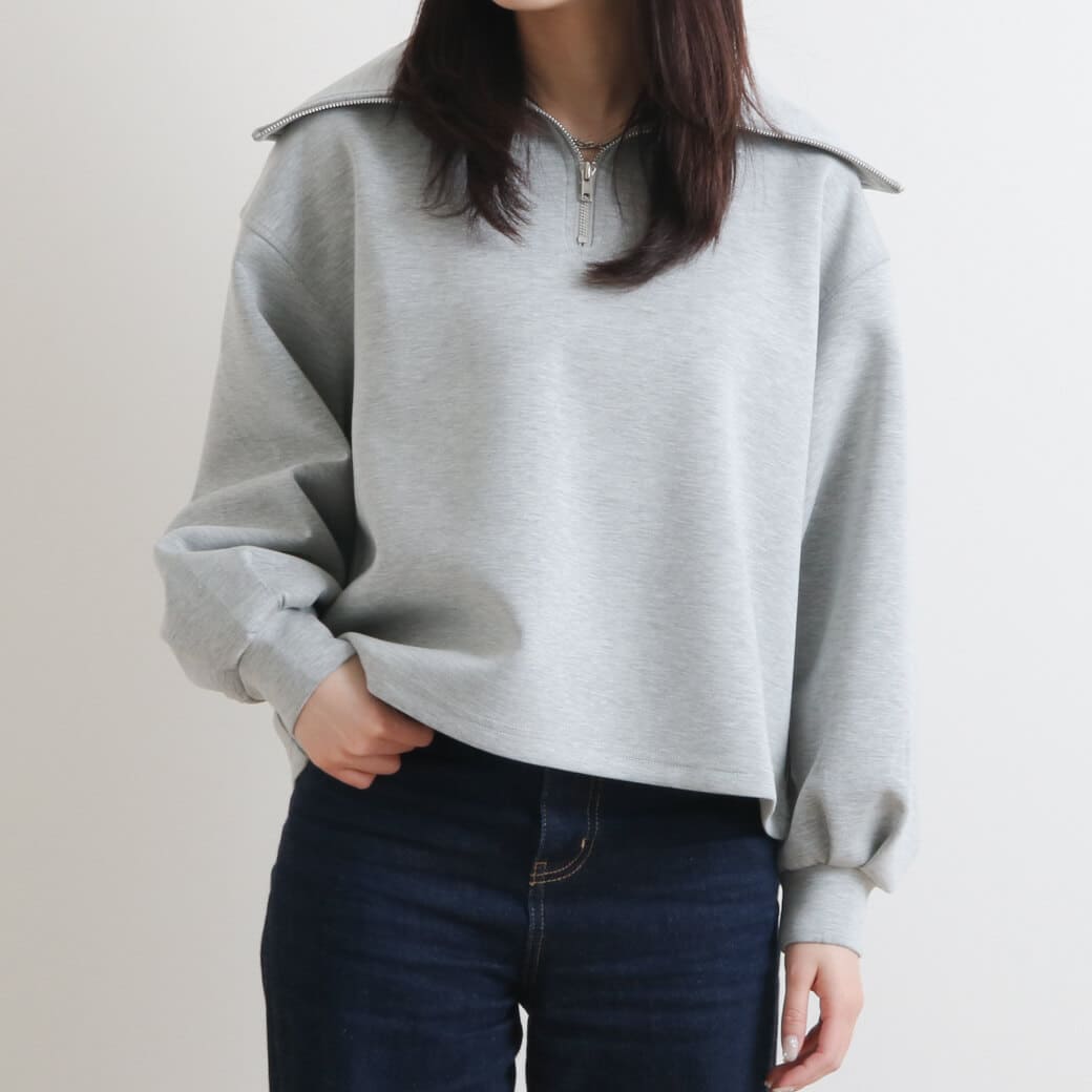 BORNFREE ORIGINALS ボーンフリーオリジナル ジップカラープルオーバー