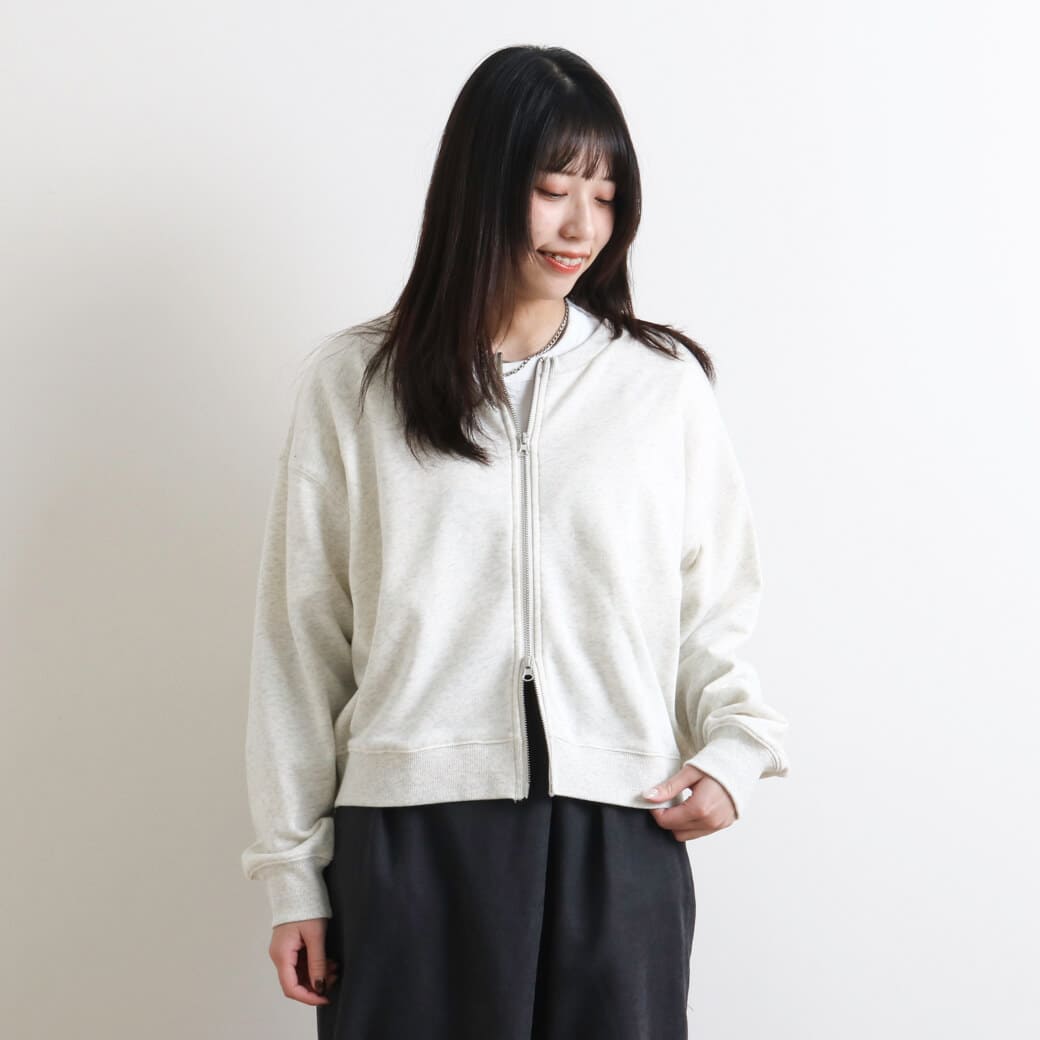 BORNFREE ORIGINALS ボーンフリーオリジナル ノーカラージップ裏毛ブルゾン