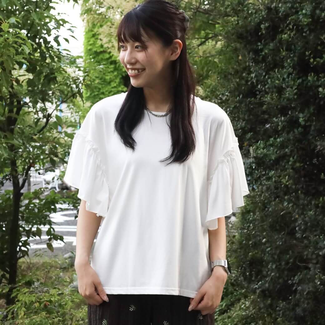 BORNFREE ORIGINALS ボーンフリーオリジナル Aライン袖フリルT