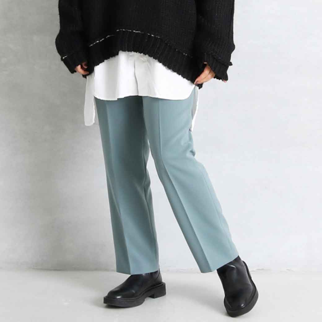 CREDONA　クレドナ　フロントタックテーパードパンツ