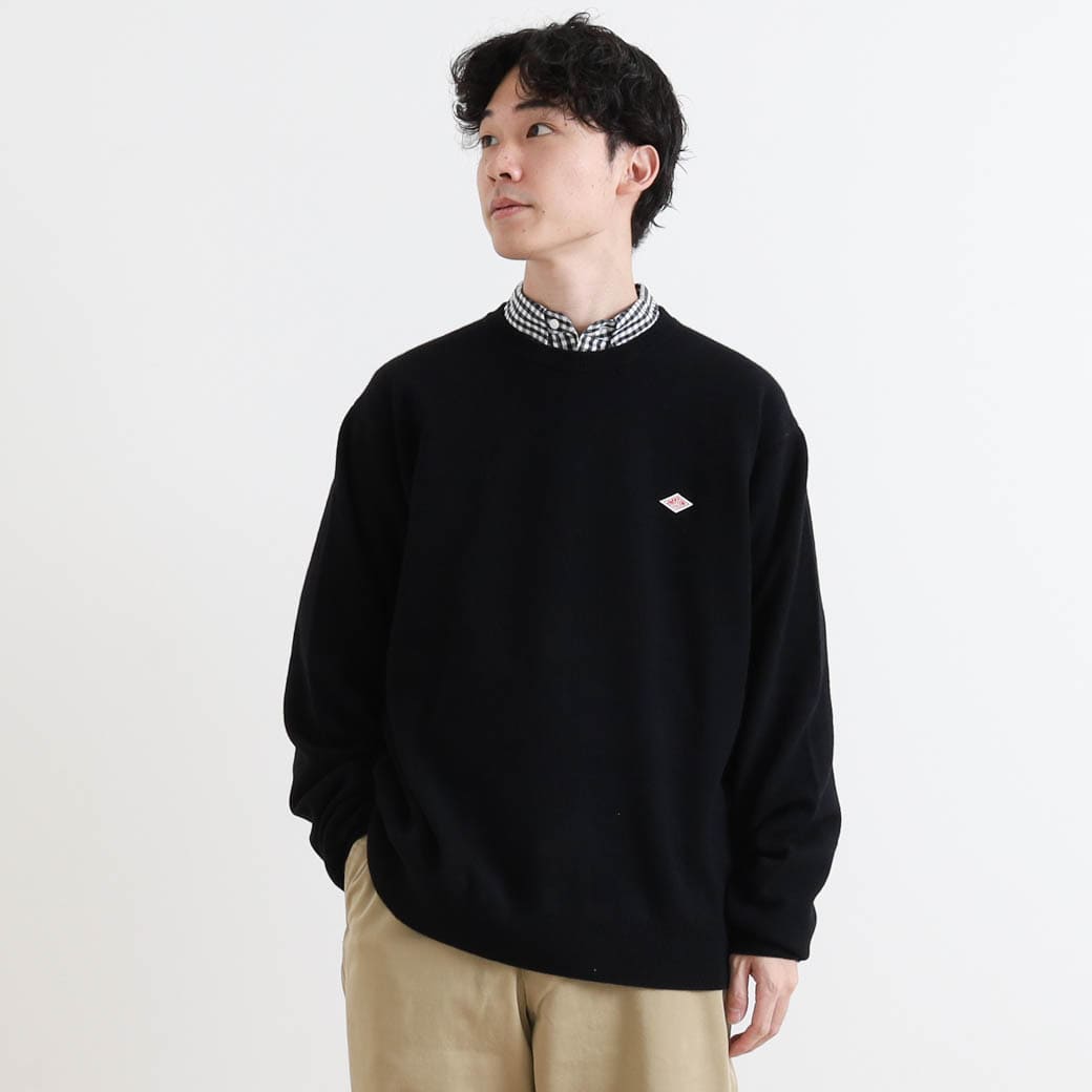 DANTON ダントン ラムウール クルーネック プルオーバー 長袖