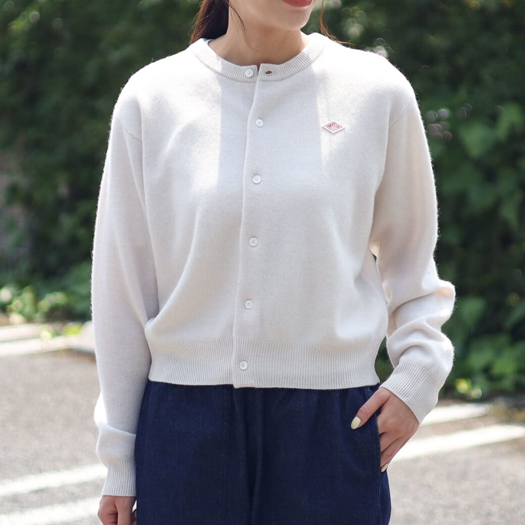 【8月中旬～9月中旬納期予定】 予約商品 DANTON ダントン CREW NECK CARDIGAN