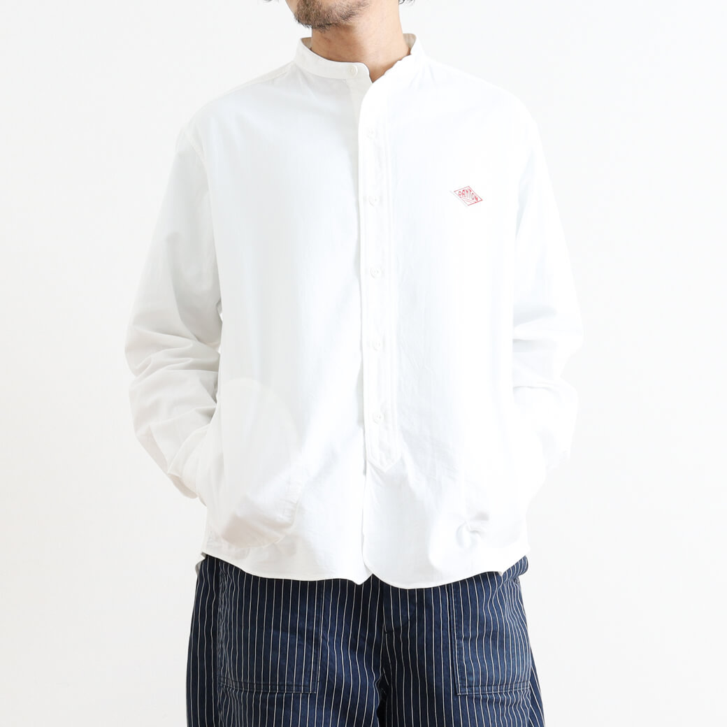 DANTON ダントン バンドカラーシャツ 長袖