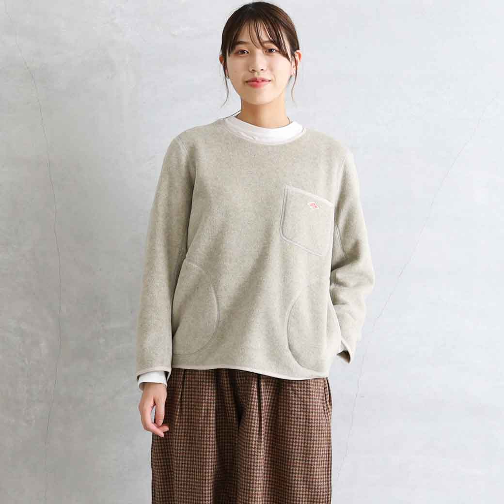 【今だけ10%OFF】DANTON ダントン クルーネック フリースプルオーバー