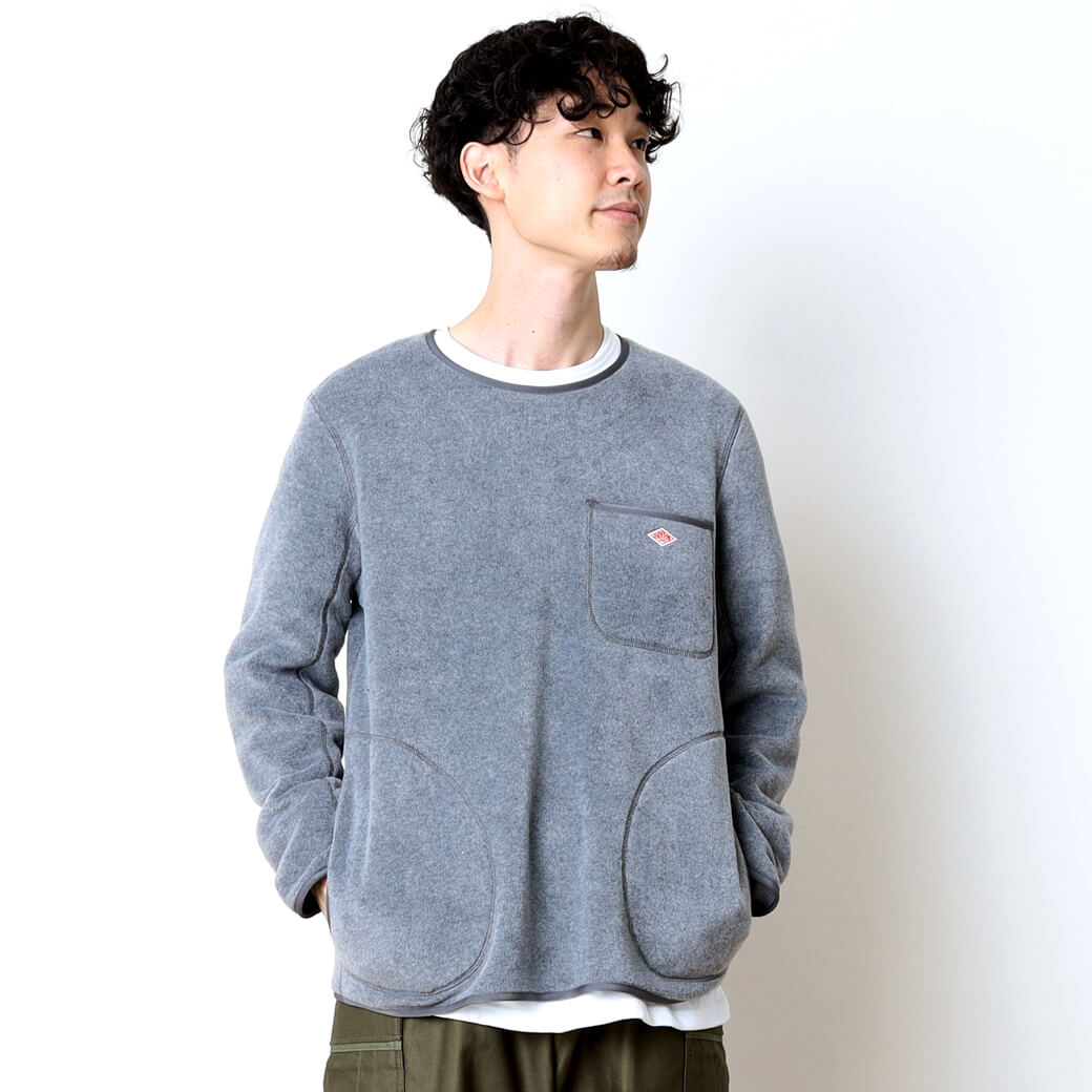 【今だけ10%OFF】DANTON ダントン クルーネック フリースプルオーバー