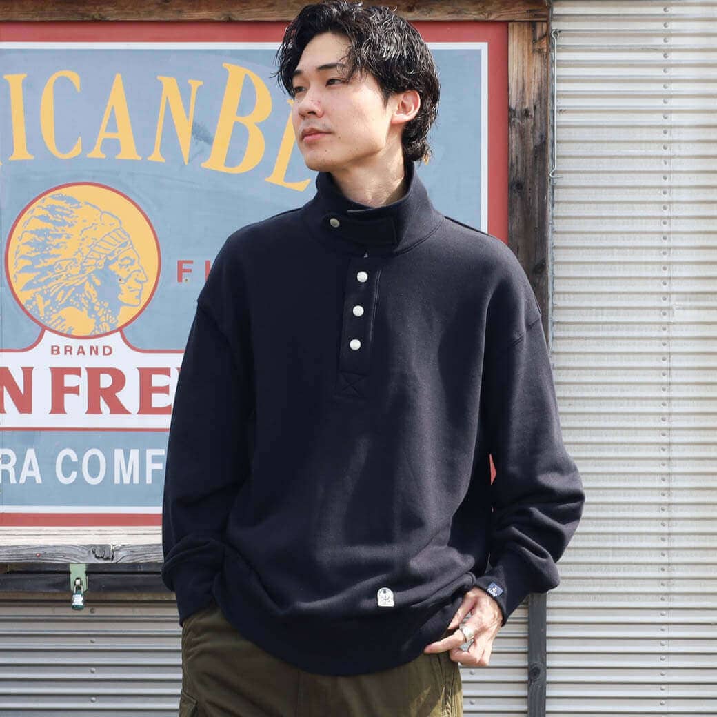 FIDELITY フィデリティ N/C SWEAT HALF SNAP