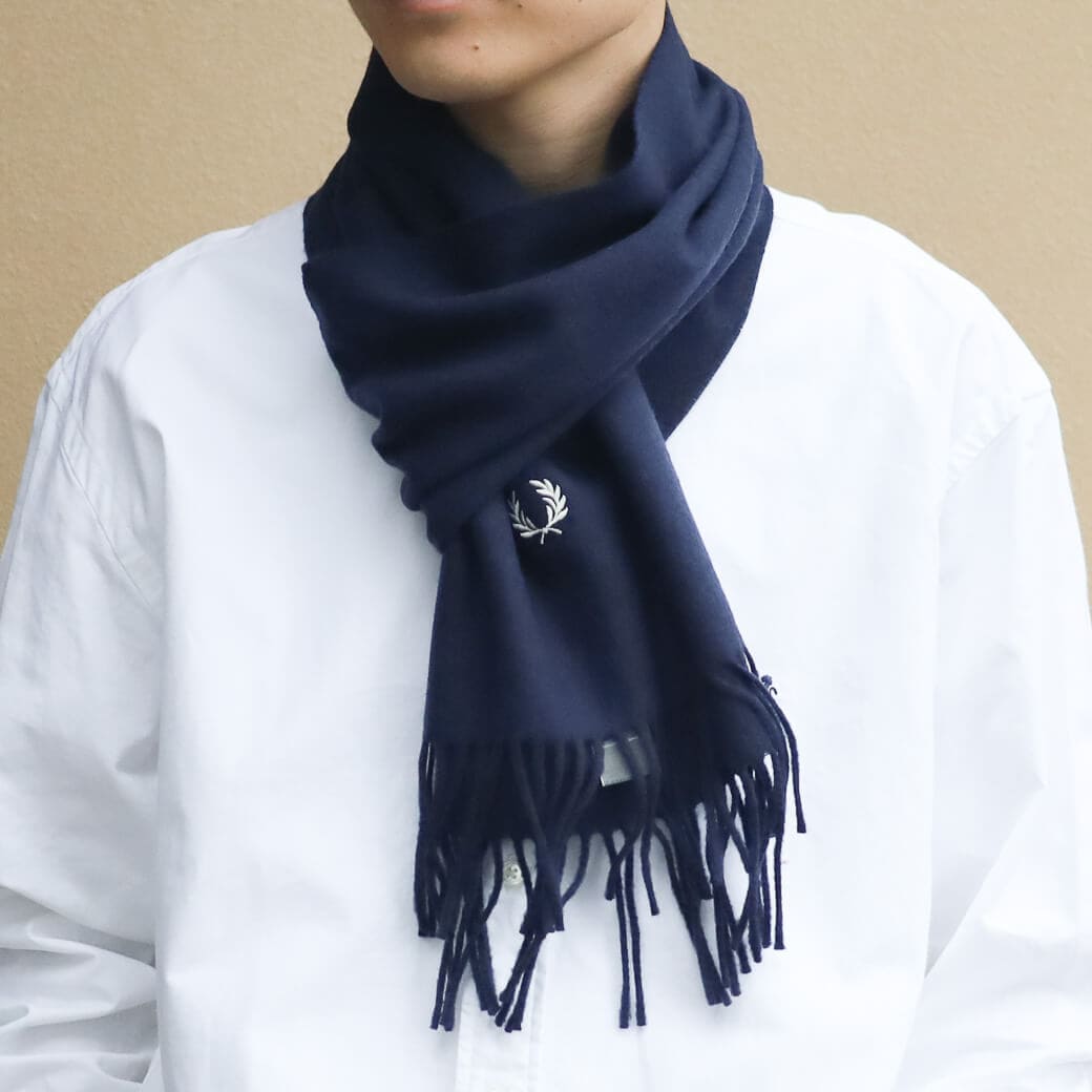 FRED PERRY フレッドペリー プレーンウーブンスカーフ