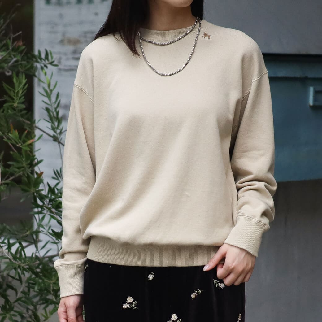 grin グリン コーマ裏毛 ホース刺繍プルオーバー