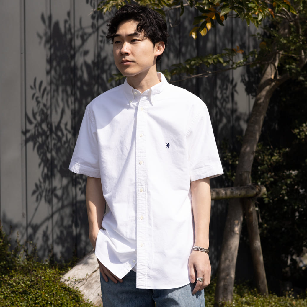 Gymphlex ジムフレックス オックスフォード ボタンダウン ショートスリーブシャツ