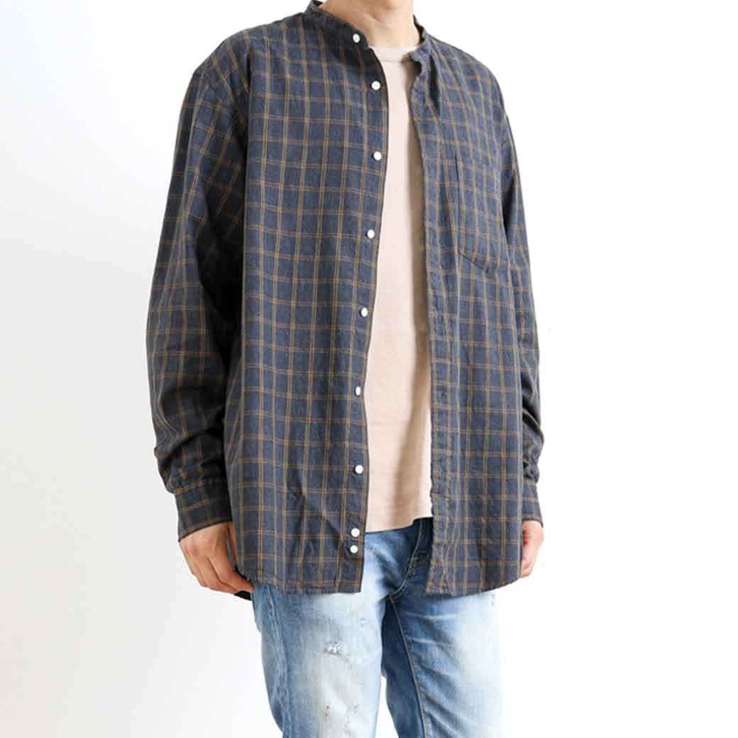 Gymphlex ジムフレックス  L/Sビエラバンドカラーシャツ