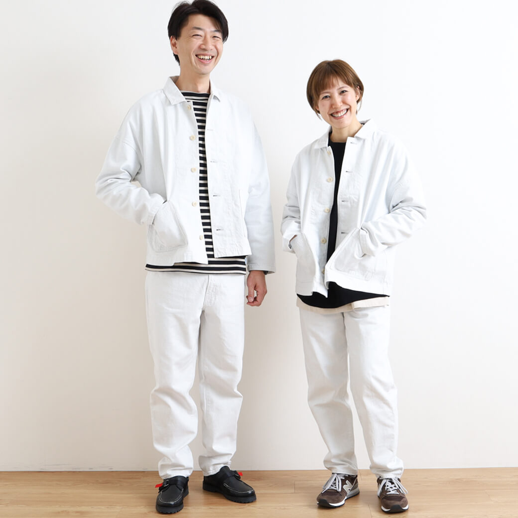 HARVESTY ハーベスティ デイリーテーパードパンツ スノーデニム