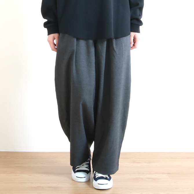 HARVESTY ハーベスティ ワイド エッグ ロングパンツ