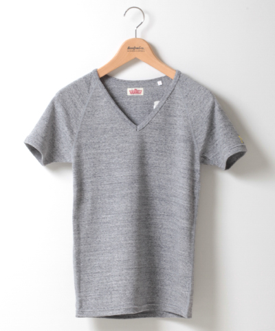 メンズ HOLLYWOOD RANCH MARKET ストレッチフライス VネックTシャツ グレー