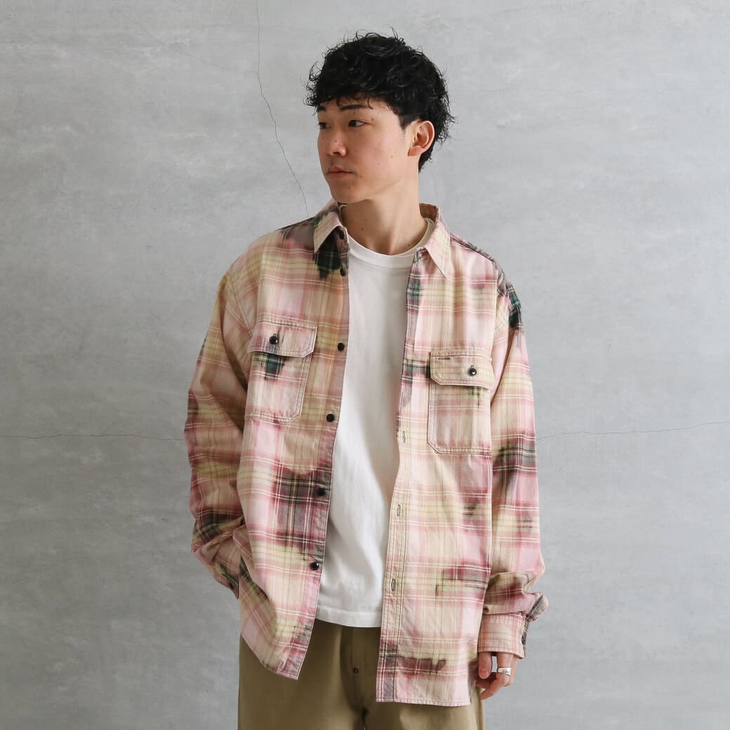 Johnbull ジョンブル ムラブリーチチェックネルシャツ