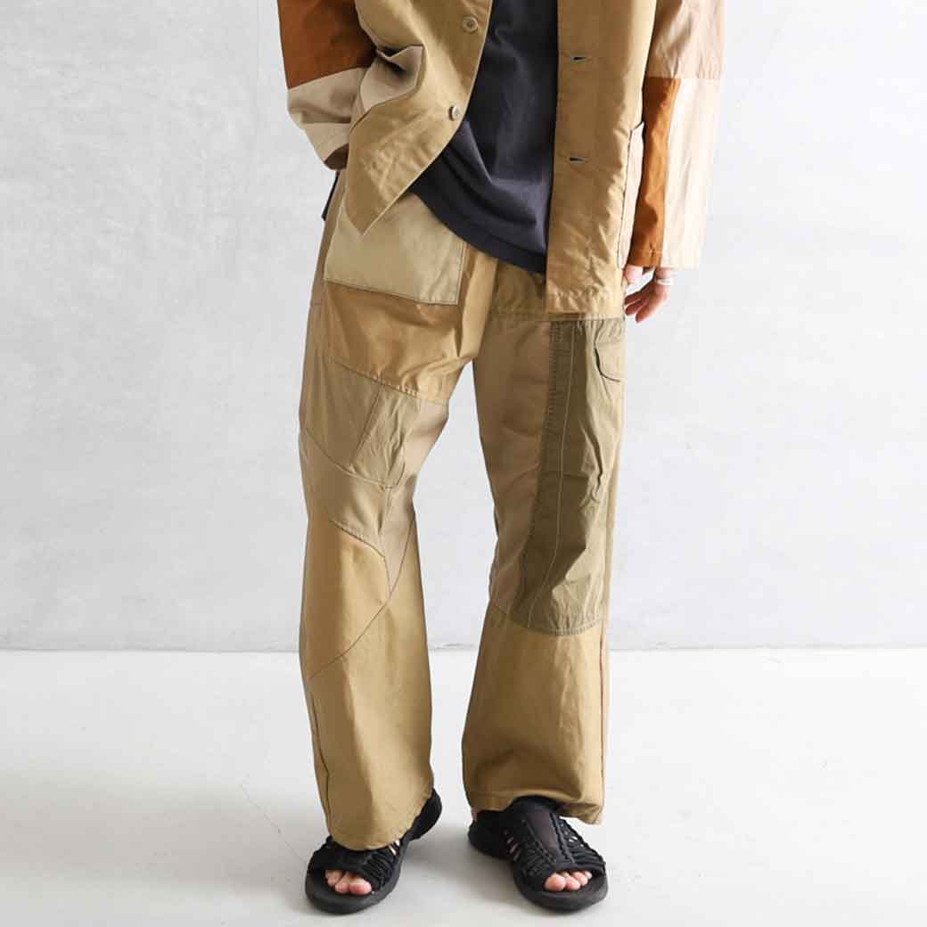 Johnbull ジョンブル リメイクパッチワークパンツ