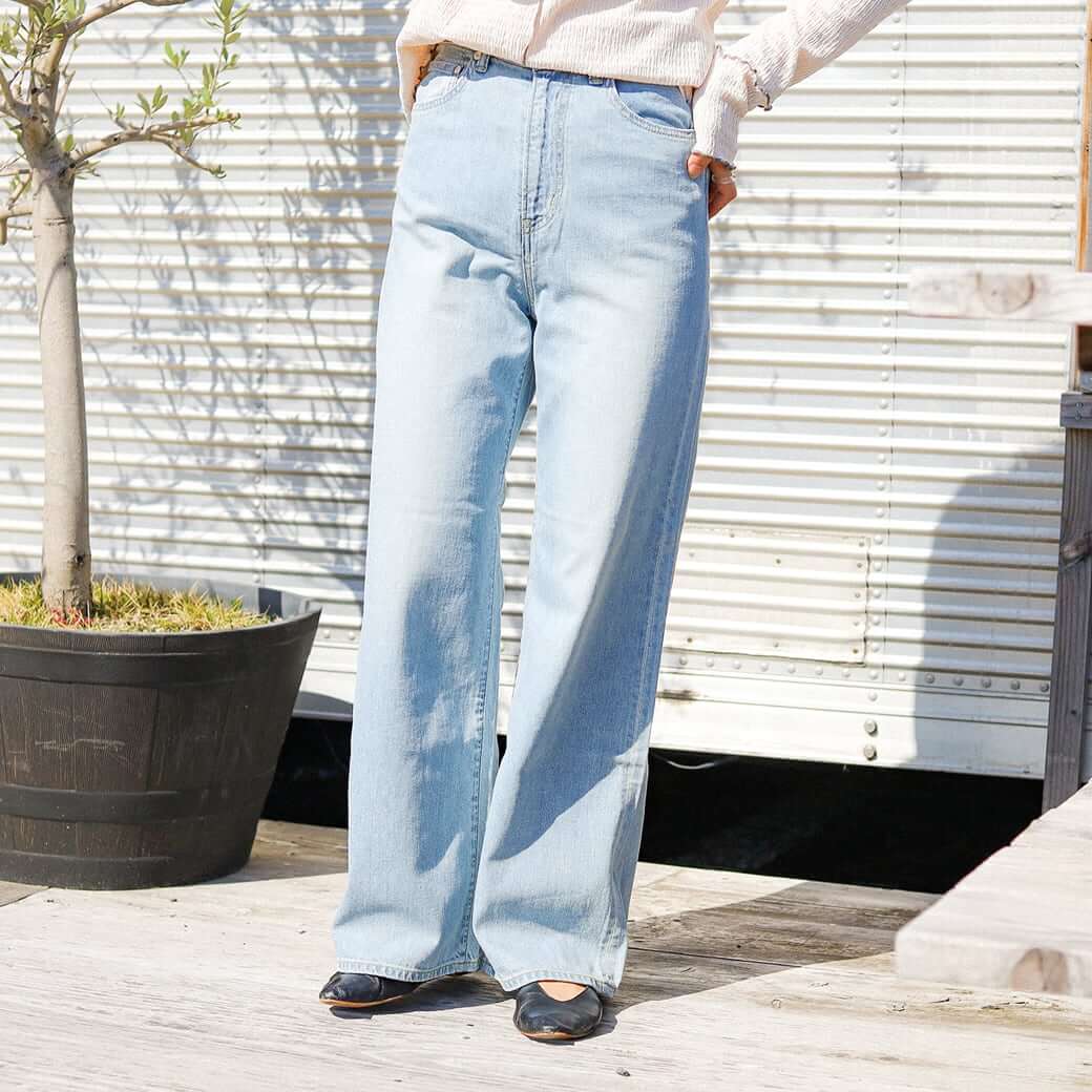 JOHNBULL ジョンブル デニム5Pワイドパンツ