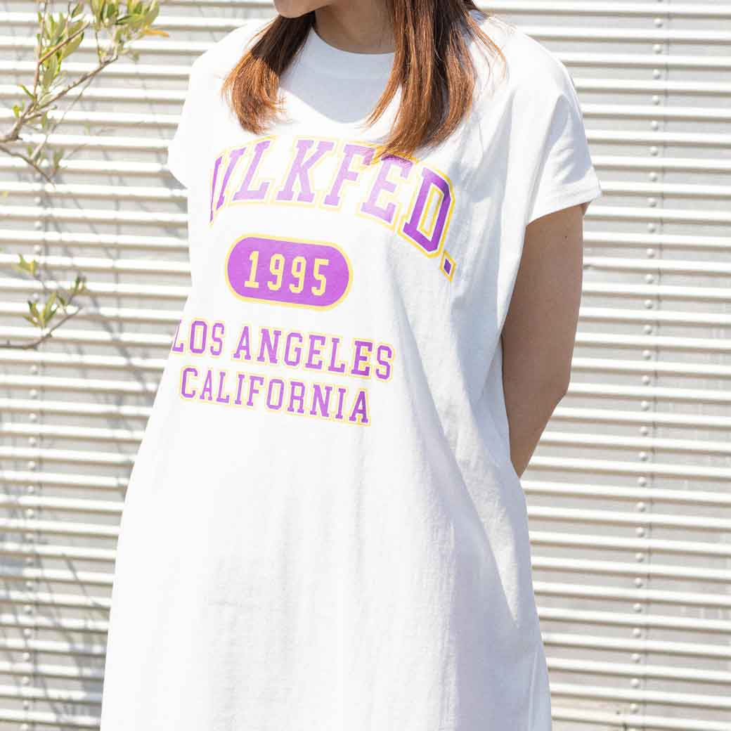 MILKFED. ミルクフェド カレッジロゴノースリーブワンピース