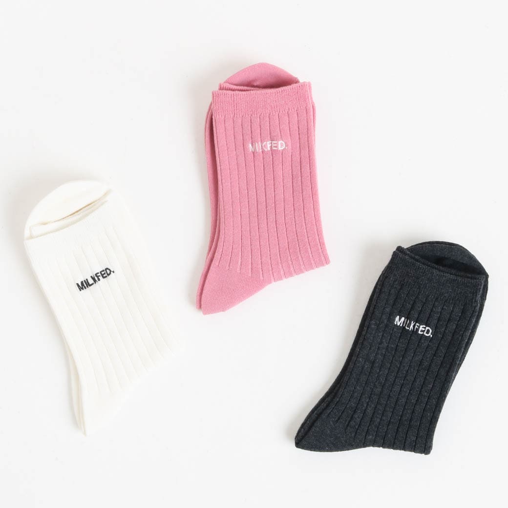 MILKFED. ミルクフェド BASIC LOGO SOCKS MILKFED.