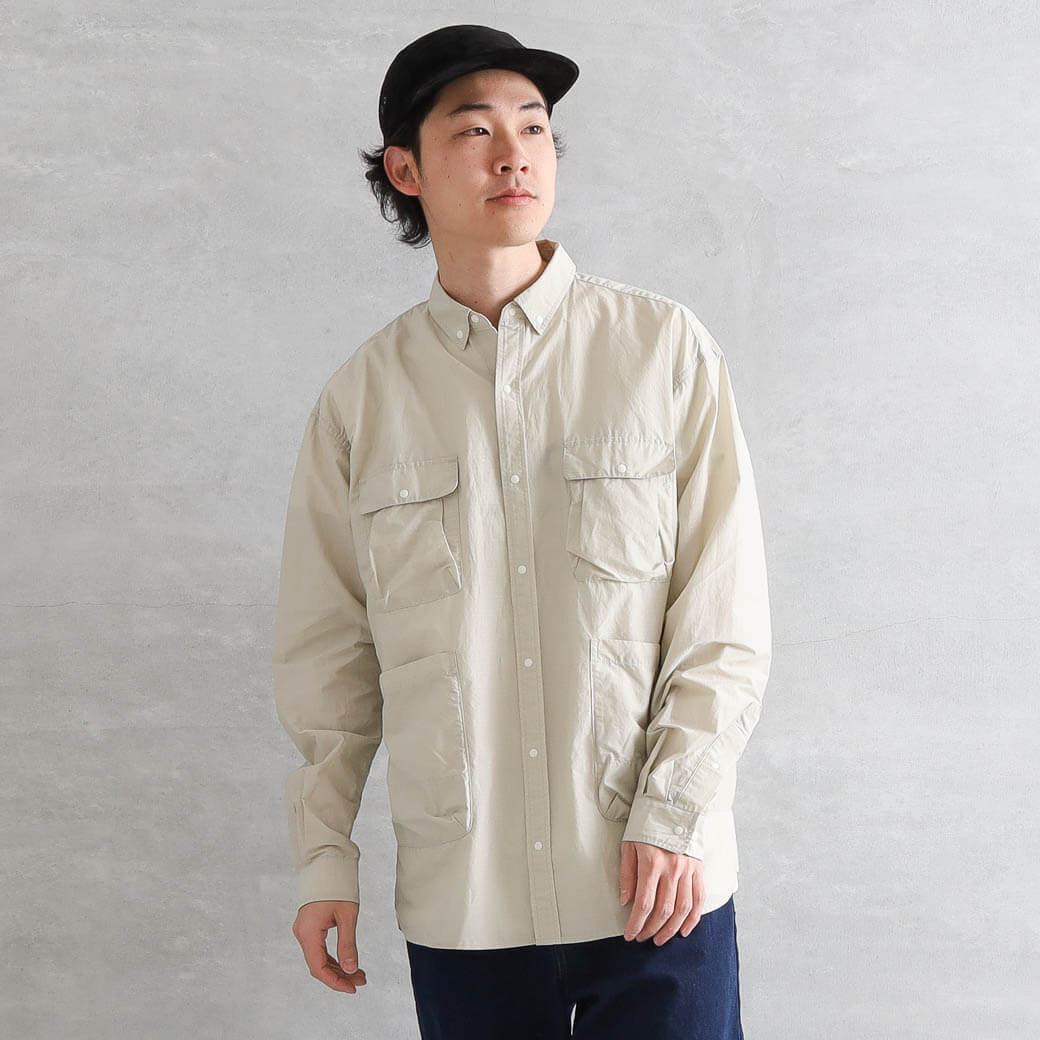 NANGA ナンガ コットンナイロンリップストップキャンプシャツ