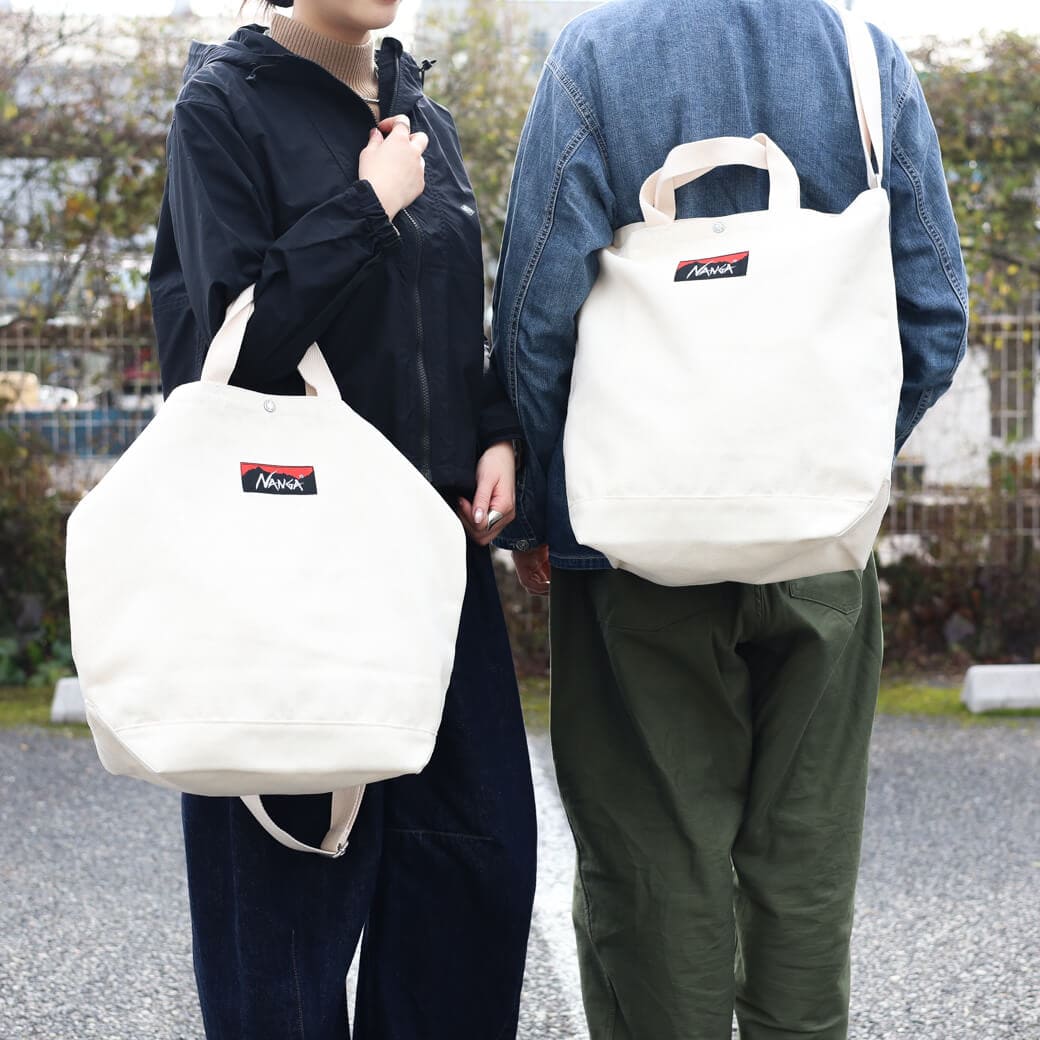 NANGA ナンガ ロゴ 2WAY キャンバス トートバッグ