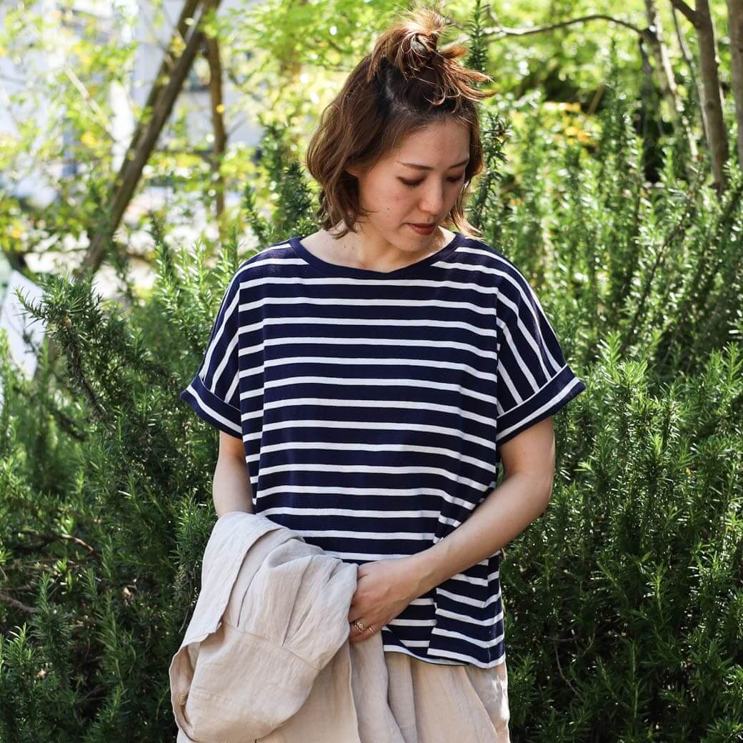 NATURAL LAUNDRY ナチュラルランドリー BDボーダードルマンT