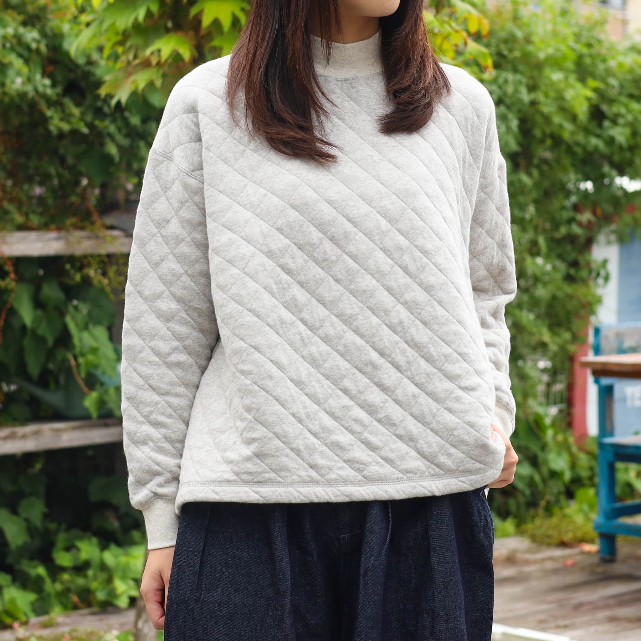 NATURAL LAUNDRY ナチュラルランドリー キルトリブモックプルオーバー