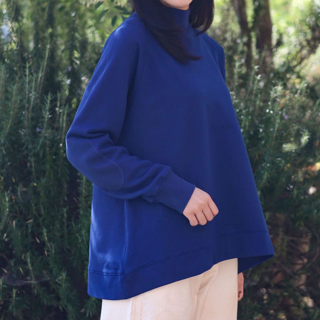 NATURAL LAUNDRY ナチュラルランドリー セントラル裏毛ハイカラープルオーバー