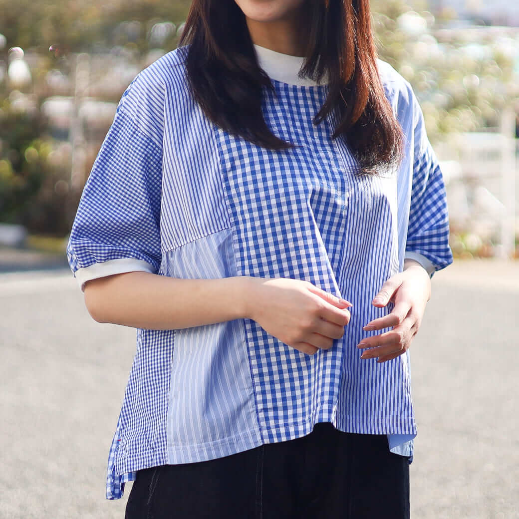 NATURAL LAUNDRY ナチュラルランドリー クラフトパネルハギモックプルオーバー