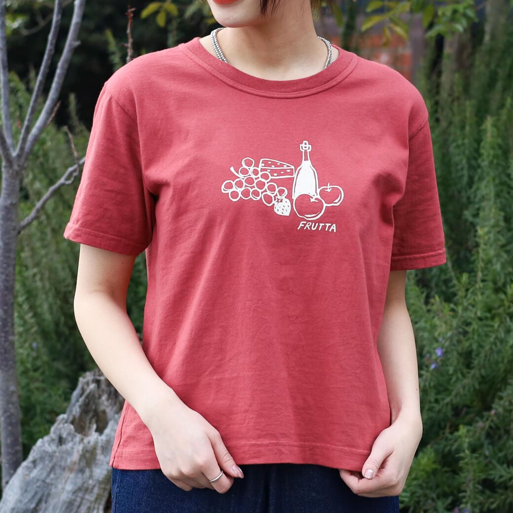 NATURAL LAUNDRY ナチュラルランドリー 度詰め天竺 FRUTTAプリントTシャツ