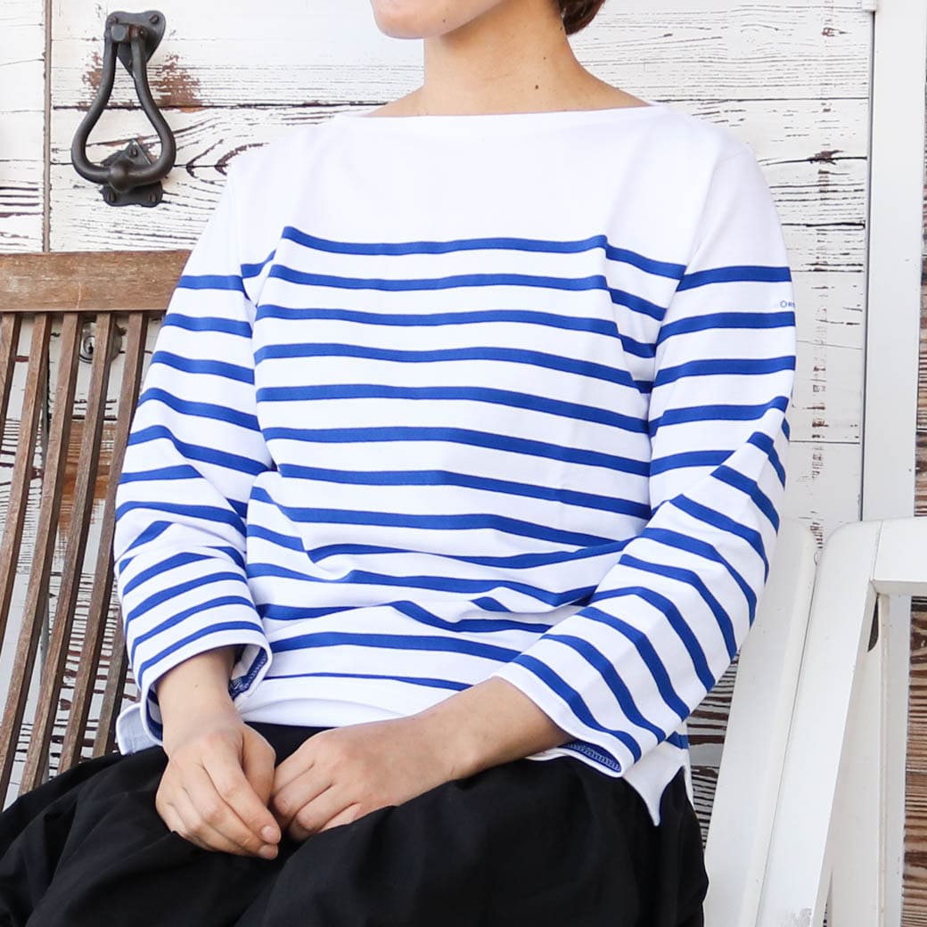 ORCIVAL オーシバル ラッセルボーダー フレンチ セーラーTシャツ 