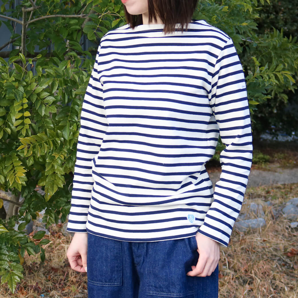 ORCIVAL オーシバル コットンロードフレンチバスクシャツ ボーダー