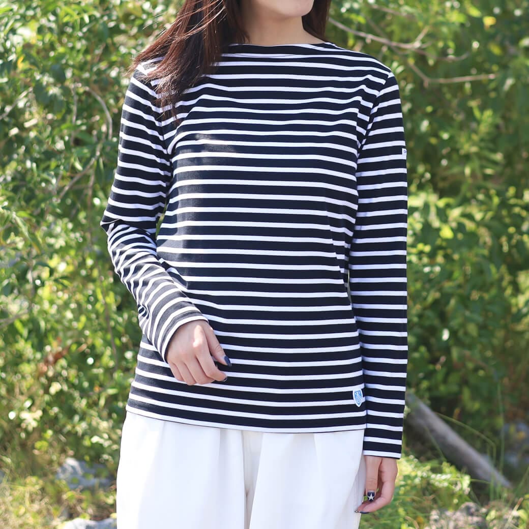 ORCIVAL オーシバル ボートネック ロングスリーブTシャツ
