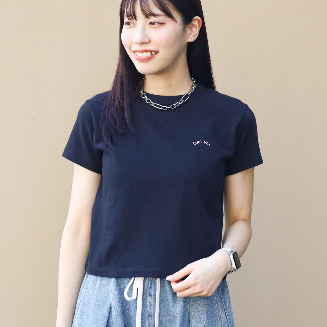 【今だけ20％OFF】ORCIVAL オーシバル ワンポイント刺繍 ショートスリーブTシャツ