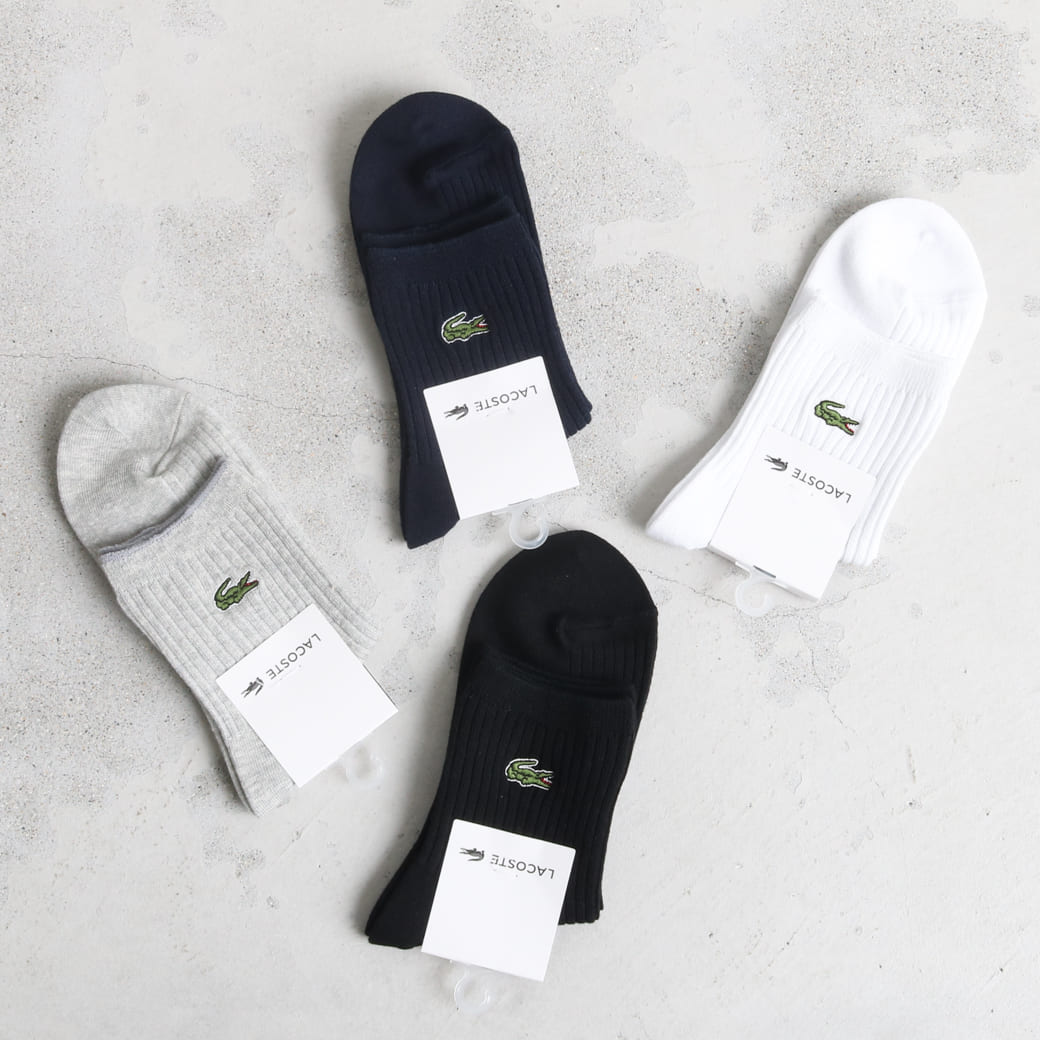 LACOSTE ラコステ クロックエンブレム プレーン ショートソックス