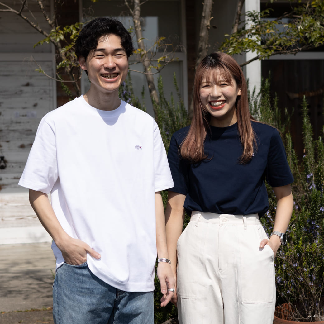 LACOSTE ラコステ アウトライン クロック クルーネック Tシャツ