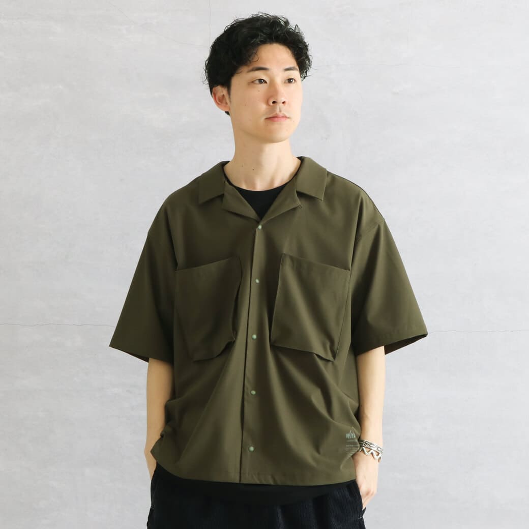 WILD THINGS ワイルドシングス オープンカラーポケットシャツ