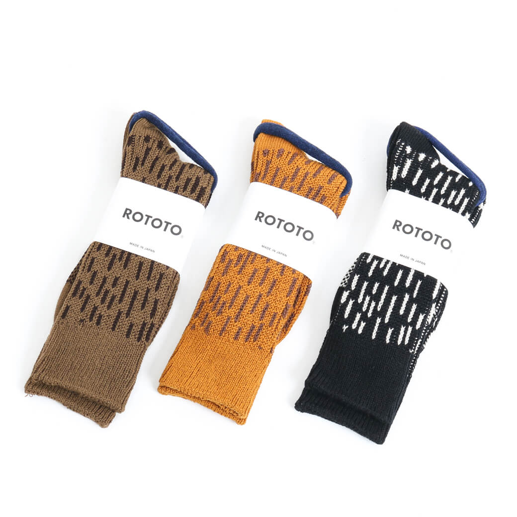 ROTOTO ロトト レインドロップクルーソックス