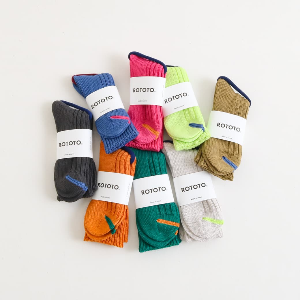 ROTOTO ロトト チャンキーリブクルーソックス