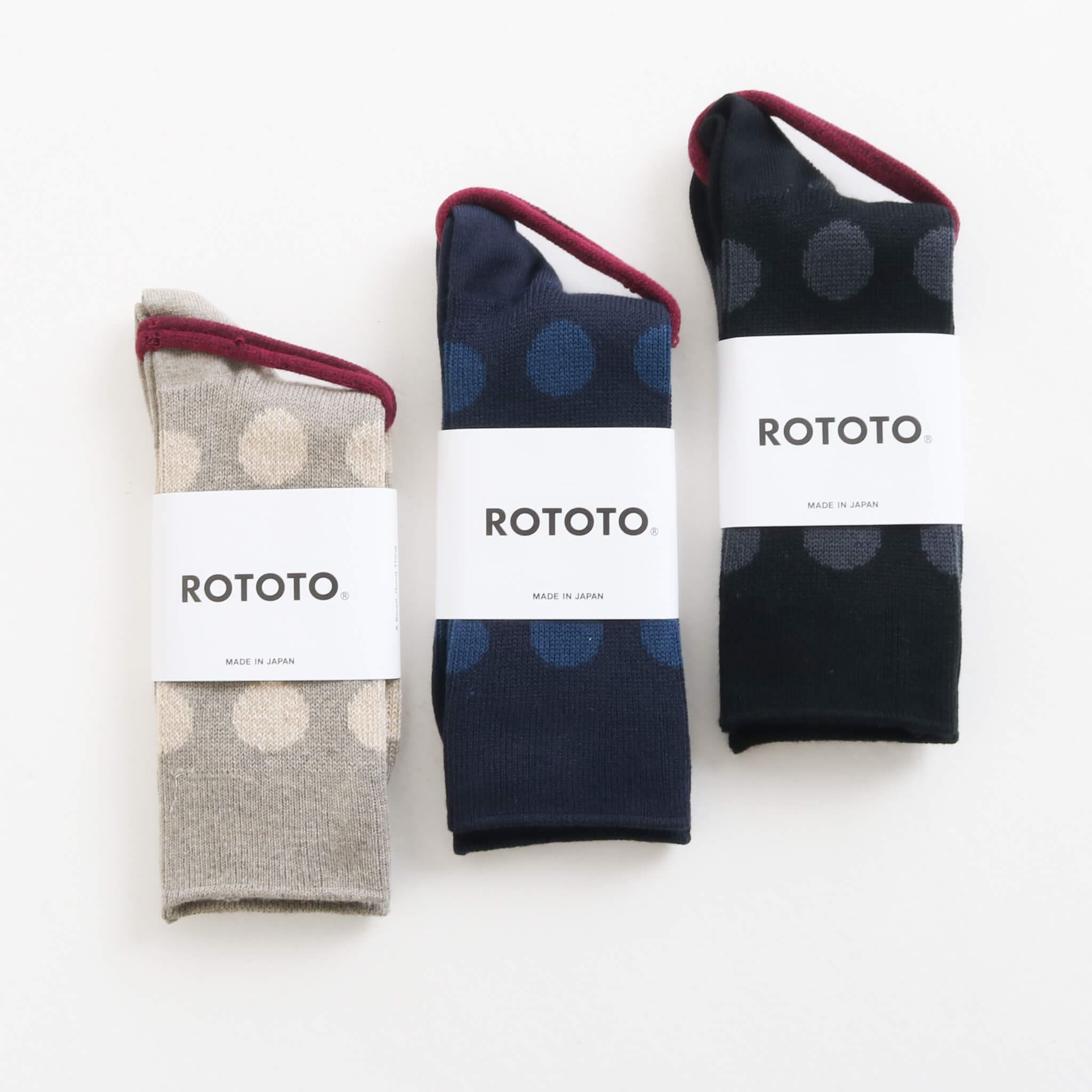 ROTOTO ロトト ポートホール ドット ソックス