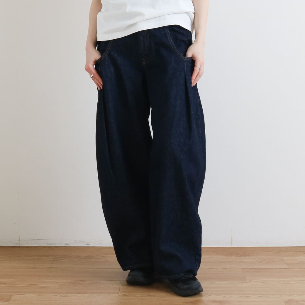 SOMETHING サムシング ダブルベルトワイドパンツ