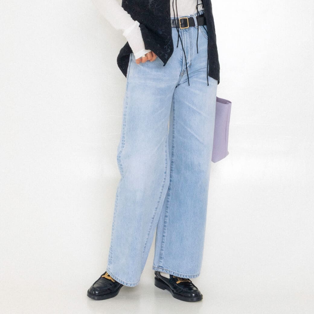 SOMETHING サムシング　LISA ヴィンテージワイドデニムパンツ