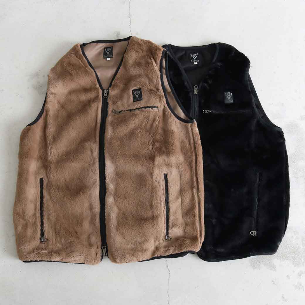 South2 West8 サウスツーウエストエイト PIPING VEST - MICRO FUR