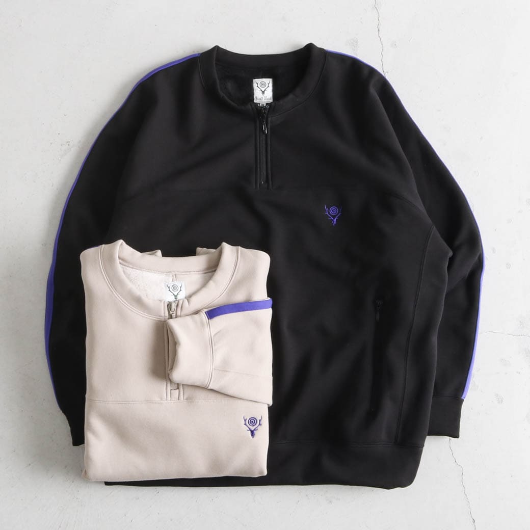South2 West8 サウスツーウエストエイト TRAINER CREW SHIRT - FLEECE LINED JERSEY