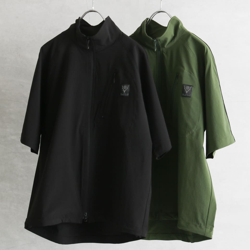 South2 West8 サウスツーウエストエイト S.L. S/S ZIPPED TRAIL SHIRT-N/PU RIPSTOP