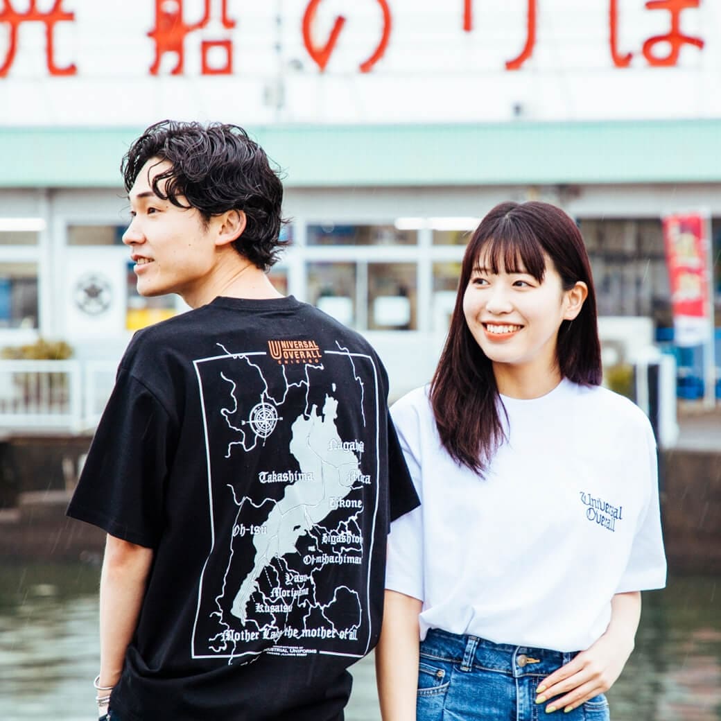 Universal Overall ユニバーサルオーバーオール　別注 琵琶湖スーベニアTシャツ