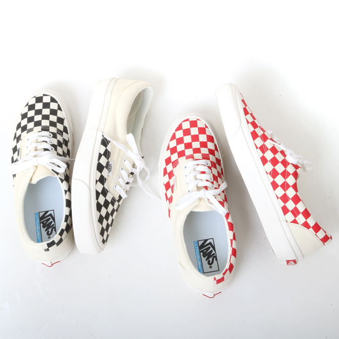 VANS（ヴァンズ） PODIUM ERA CRAFT CHECKRBOARD／BLACK（VN0A3WLRVPN） CHECKRBOARD／RACING RED（VN0A3WLRVPO） メンズ