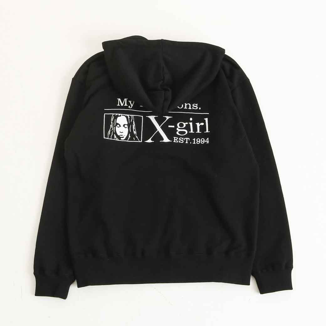 X-girl エックスガール MY EMOTIONS ZIP UP SWEAT HOODIE｜BORN FREE